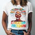 Education Is Freedom Afro Books Unisex Jersey T-Shirt
