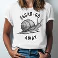 Escar Go Away Snail Vintage French Pun Introvert Humor Unisex Jersey T-Shirt Escar Go Away Snail Vintage French Pun Introvert Humor Unisex Jersey T-Shirt