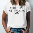 Very Fond Of Walking Book Lover Mom Walking Bookish Unisex Jersey T-Shirt Very Fond Of Walking Book Lover Mom Walking Bookish Unisex Jersey T-Shirt