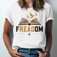 Freadom Anti Banned Books Lovers Reading Librarian Bookworm Unisex Jersey T-Shirt
