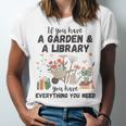 Gardening & Library Lover Books Reading Plants Cute Unisex Jersey T-Shirt Gardening & Library Lover Books Reading Plants Cute Unisex Jersey T-Shirt
