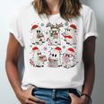 Ghost Book Reading Christmas Books Lover Teacher Kids Unisex Jersey T-Shirt