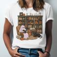 Ghost Reading Book Cat Lover Halloween Reading Enthusiast Unisex Jersey T-Shirt Ghost Reading Book Cat Lover Halloween Reading Enthusiast Unisex Jersey T-Shirt