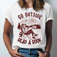 Go Outside Read a Book Vintage Bibliophiles Unisex Jersey T-Shirt Go Outside Read a Book Vintage Bibliophiles Unisex Jersey T-Shirt