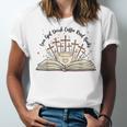 Groovy Flowers Love God Drink Coffee Read Books Christian Unisex Jersey T-Shirt