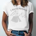 I Hate People Introvert Sarcastic I Love Camping Unisex Jersey T-Shirt