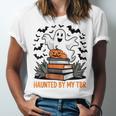 Haunted By My TBR Boo Halloween Book Lover Librarian Unisex Jersey T-Shirt Haunted By My TBR Boo Halloween Book Lover Librarian Unisex Jersey T-Shirt