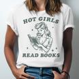 Hot Girls Read Books Bookish Booklover Christmas Unisex Jersey T-Shirt