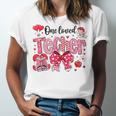 HUGvyn One Loved Teacher Valentine Book Heart Reading Bow Unisex Jersey T-Shirt HUGvyn One Loved Teacher Valentine Book Heart Reading Bow Unisex Jersey T-Shirt