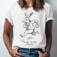 I'm Late I'm Late Rabbit From Alice Wonderland Book Unisex Jersey T-Shirt I'm Late I'm Late Rabbit From Alice Wonderland Book Unisex Jersey T-Shirt