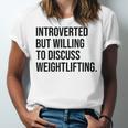 Introverted Weightlifter Gym Weightlifting Introvert Unisex Jersey T-Shirt Introverted Weightlifter Gym Weightlifting Introvert Unisex Jersey T-Shirt