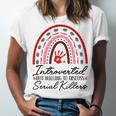 Introverted But Willing To Discuss Serial Killers True Crime Unisex Jersey T-Shirt