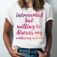 Introverted Willing To Discuss Welsh Pony And Cob Introvert Unisex Jersey T-Shirt Introverted Willing To Discuss Welsh Pony And Cob Introvert Unisex Jersey T-Shirt