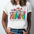 It's A Good Day To Read A Book Floral Book Lovers Librarian Unisex Jersey T-Shirt