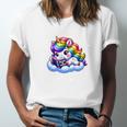 Just One More Chapter Bookish Book Unicorn Reading Book Unisex Jersey T-Shirt