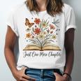 Just One More Chapter Open Book Flowers Unisex Jersey T-Shirt