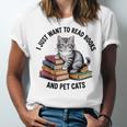 I Just Want To Read Books And Pet Cats Raglan Baseball Tee Unisex Jersey T-Shirt I Just Want To Read Books And Pet Cats Raglan Baseball Tee Unisex Jersey T-Shirt