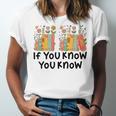 If You Know You Know 6 7 Reading Books Merry Christmas Unisex Jersey T-Shirt