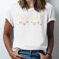 Librarian Valentines Day Daisy School Library Book Lover Premium Unisex Jersey T-Shirt
