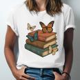 Life Is Better With Butterflies And Books Cute Butterfly Unisex Jersey T-Shirt