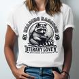 Literary Lover Reading Raccoon Books Premium Unisex Jersey T-Shirt Literary Lover Reading Raccoon Books Premium Unisex Jersey T-Shirt