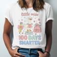 Little Miss 100 Days Smarter Cute Goose Reading Books Girls Unisex Jersey T-Shirt Little Miss 100 Days Smarter Cute Goose Reading Books Girls Unisex Jersey T-Shirt