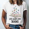 Live Laugh & Love Books Reading Butterfly Book Lover Bookish Premium Unisex Jersey T-Shirt Live Laugh & Love Books Reading Butterfly Book Lover Bookish Premium Unisex Jersey T-Shirt