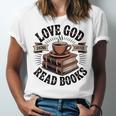Love God Drink Coffee Read Books – Vintage Spiritual Reading Unisex Jersey T-Shirt Love God Drink Coffee Read Books – Vintage Spiritual Reading Unisex Jersey T-Shirt