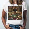 Melanin Afro Women Educated Reading Book History Girls Unisex Jersey T-Shirt