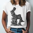 Men Pixel Art Geometric Book Human Drawing Graphic Men Unisex Jersey T-Shirt