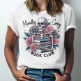 Morally Grey Skeleton Reading Smut Smutty Spicy Books Lover Unisex Jersey T-Shirt
