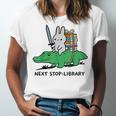 Next Stop Library Reading Book Unisex Jersey T-Shirt Next Stop Library Reading Book Unisex Jersey T-Shirt