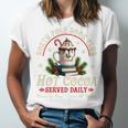 North Pole Book Club Hot Cocoa Librarians Bookish Christmas Unisex Jersey T-Shirt