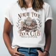 North Pole Book-Club Hot Cocoa Served Daily Christmas Book Unisex Jersey T-Shirt North Pole Book-Club Hot Cocoa Served Daily Christmas Book Unisex Jersey T-Shirt