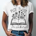 Plot Twist I'm Sober Women's Sobriety Book Reading Literary Unisex Jersey T-Shirt