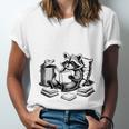 Raccoon Reading A Book Vintage Trash Reader Unisex Jersey T-Shirt