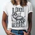 Racoon Reading Spicy Smutty Book Booktok I Read Trashy Books Unisex Jersey T-Shirt Racoon Reading Spicy Smutty Book Booktok I Read Trashy Books Unisex Jersey T-Shirt