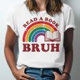 Read A Book Bruh Rainbow Vintage Reading Library Student Unisex Jersey T-Shirt Read A Book Bruh Rainbow Vintage Reading Library Student Unisex Jersey T-Shirt