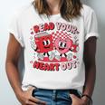 Read Your Heart Out Valentine's Day Retro Teacher Bookish Unisex Jersey T-Shirt