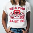 Read Your Heart Out Valentines Day Teachers Book Lovers Unisex Jersey T-Shirt