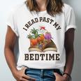 I Read Past My Bedtime Reading Dinosaur Book Lover Unisex Jersey T-Shirt