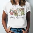 Reading All The Way Christmas Book Lover For Women And Teens Unisex Jersey T-Shirt Reading All The Way Christmas Book Lover For Women And Teens Unisex Jersey T-Shirt