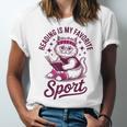 Reading Is My Favorite Sport Cat And Book Lover Women Unisex Jersey T-Shirt Reading Is My Favorite Sport Cat And Book Lover Women Unisex Jersey T-Shirt
