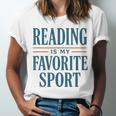 Reading Is My Favorite Sport Literary Book Lover Typography Unisex Jersey T-Shirt Reading Is My Favorite Sport Literary Book Lover Typography Unisex Jersey T-Shirt