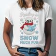 Reading Is Snow Much Fun Book Lover Winter Snowman Humor Unisex Jersey T-Shirt