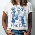 Sarcastic Anti Social Book Club Cat Skull Book Lover Unisex Jersey T-Shirt Sarcastic Anti Social Book Club Cat Skull Book Lover Unisex Jersey T-Shirt