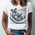 Schnauzer Hammock Reading Book Schnauzer Glasses Unisex Jersey T-Shirt
