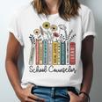 School Counselor Wildflower Book School Counseling Life Unisex Jersey T-Shirt