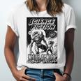 Science Fiction Writer At Work Vintage Book Cover Unisex Jersey T-Shirt Science Fiction Writer At Work Vintage Book Cover Unisex Jersey T-Shirt