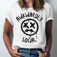 Socially Awkward Introvert Social Anxious Awkwardly Social Unisex Jersey T-Shirt